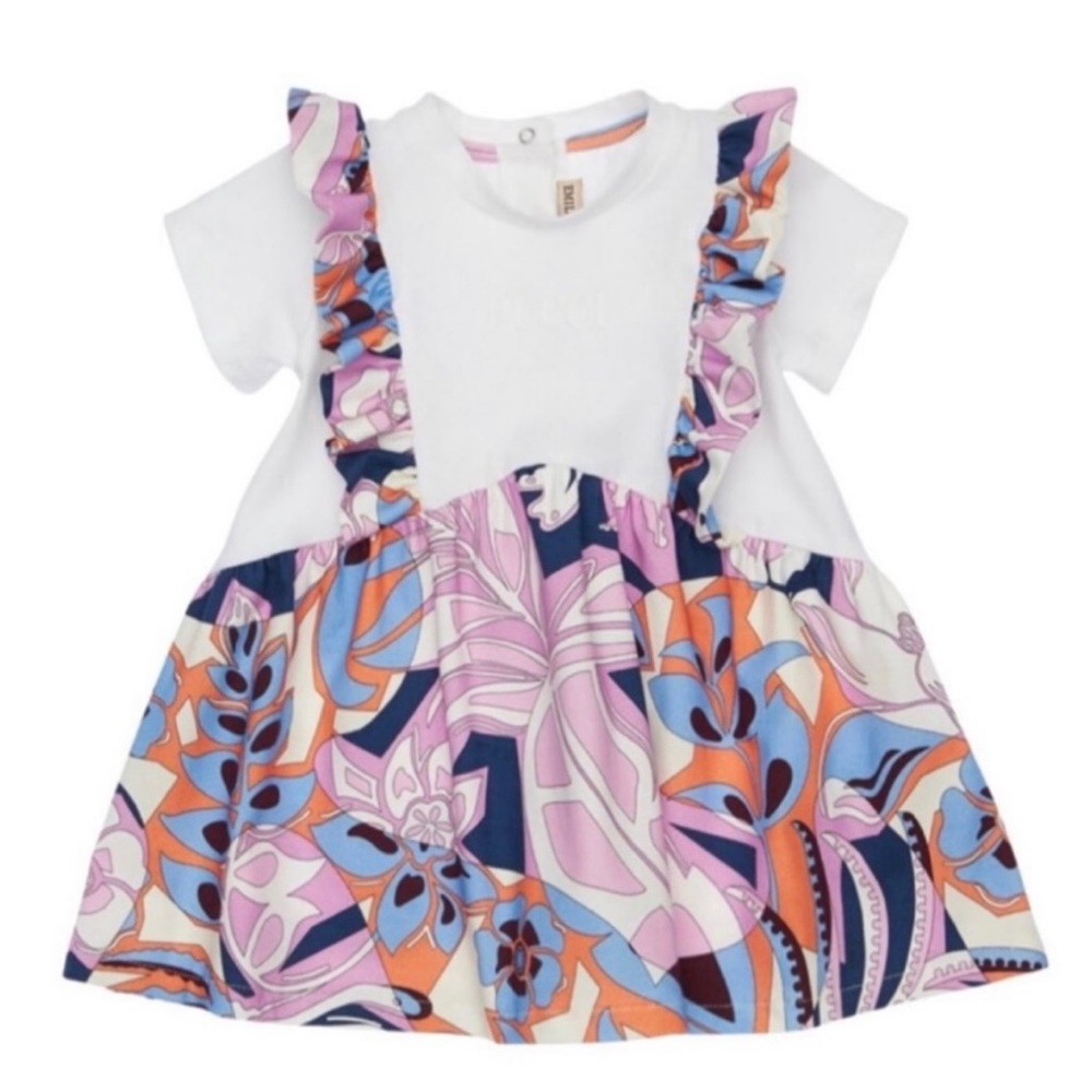 EMILIO PUCCI BABY GIRL PRINTED COTTON
JERSEY DRESS